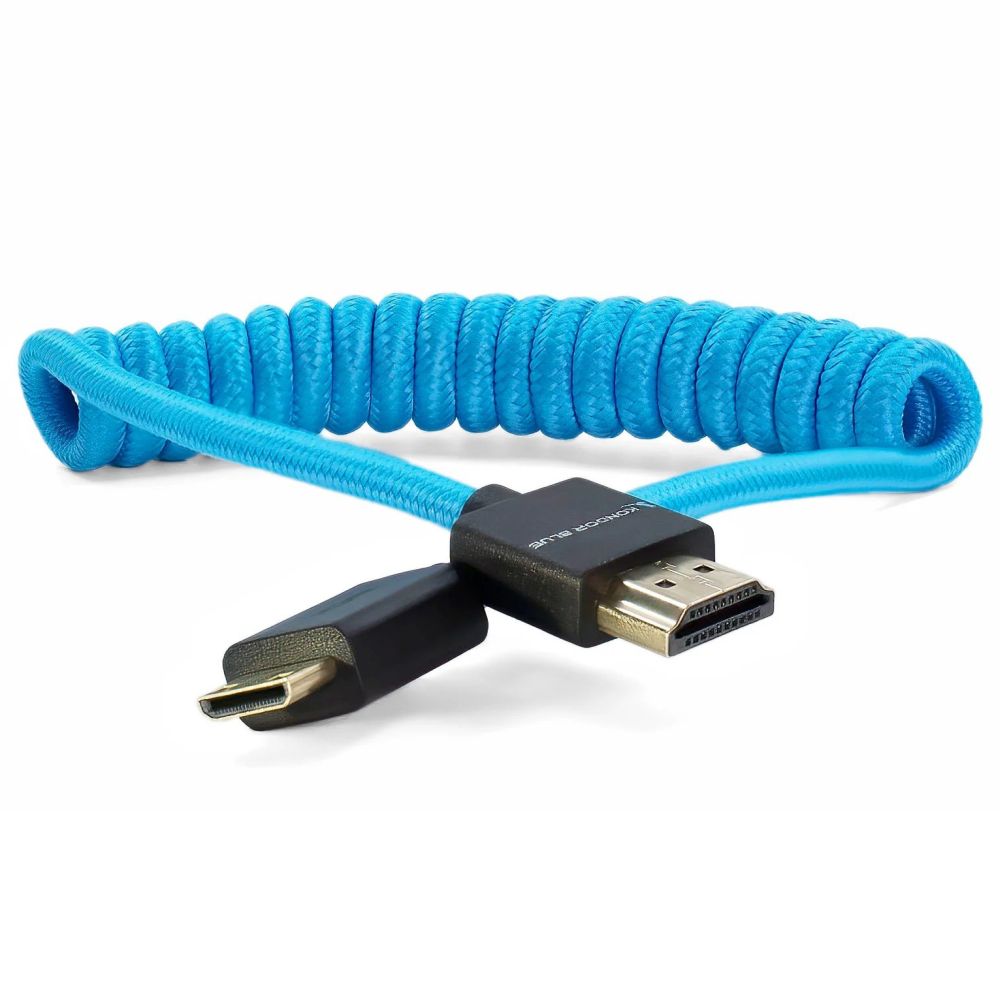Kondor Blue Curled Mini HDMI to Full HDMI (12-24")
