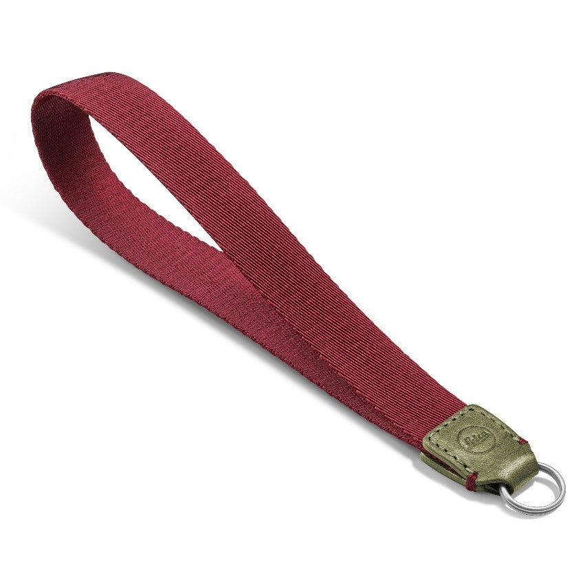 Leica 18572 Wrist Strap fabric/leather olive - burgundy