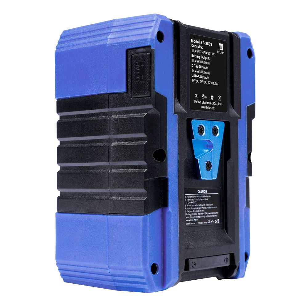 Fxlion Cool Black V-Mount Battery, 14.4V, 251Wh with USB, D-Tap