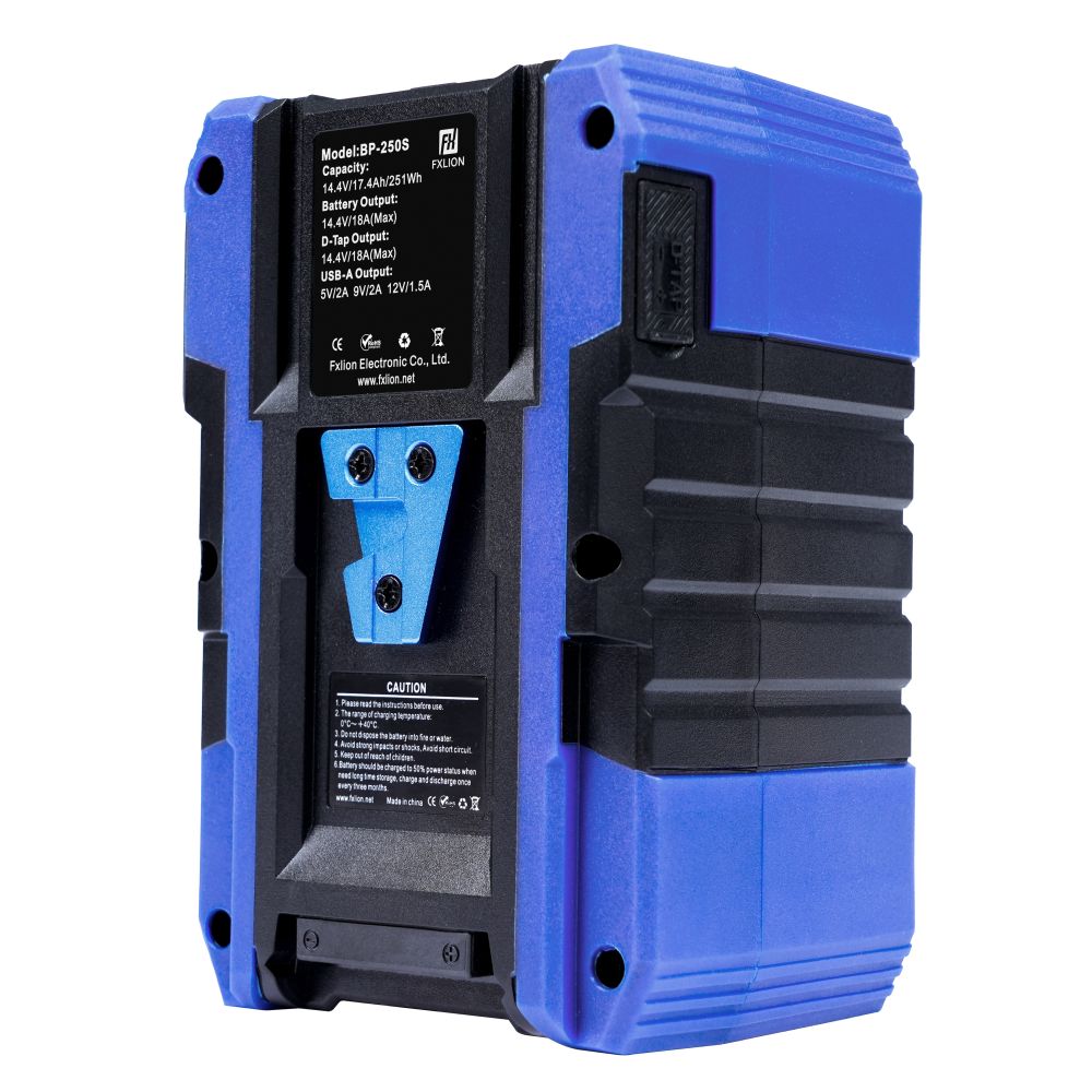 Fxlion Cool Black V-Mount Battery, 14.4V, 251Wh with USB, D-Tap