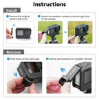 Telesin Battery cover with charging connector, waterproof