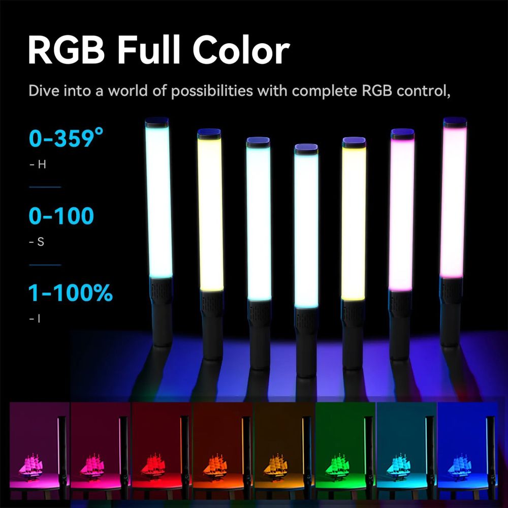 Ulanzi VL360 RGB 40W Pro Tube Light Stick met handvat