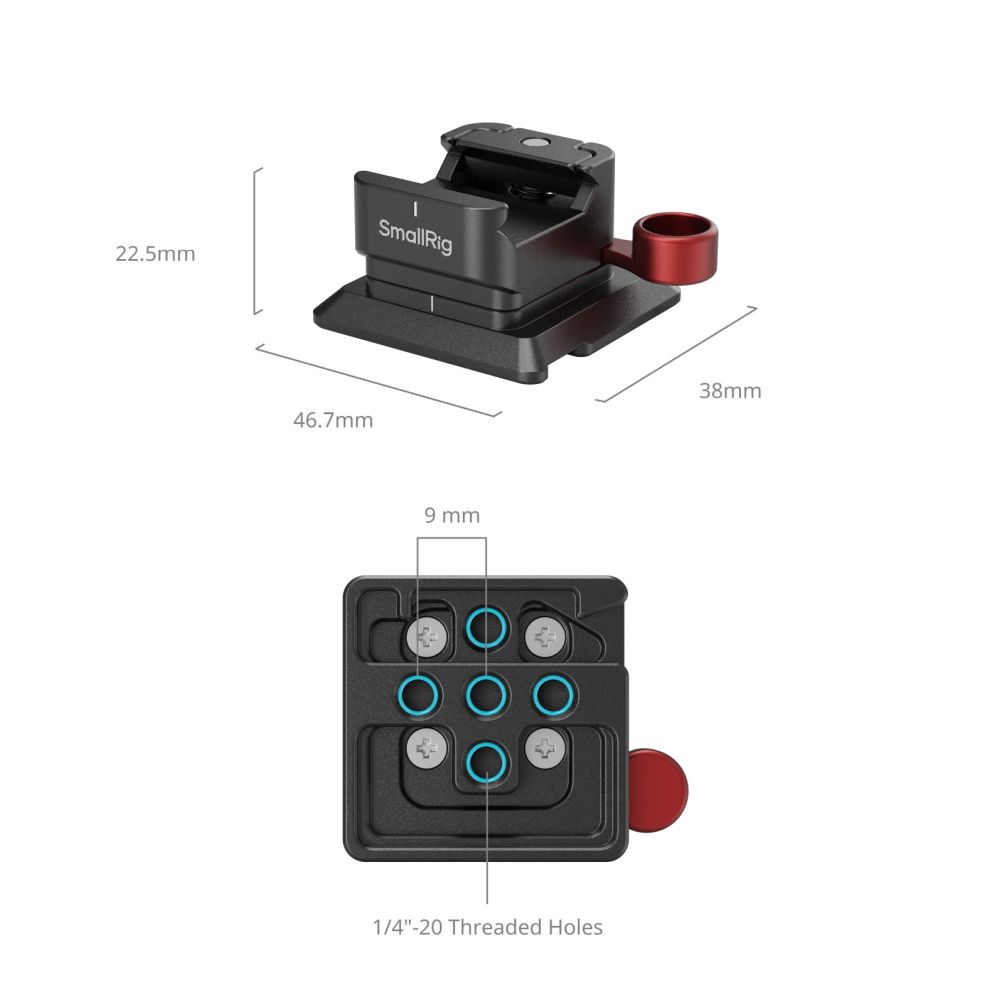 SmallRig NATO Klemme auf Arca-Swiss Schnellwechselplatte MD4857