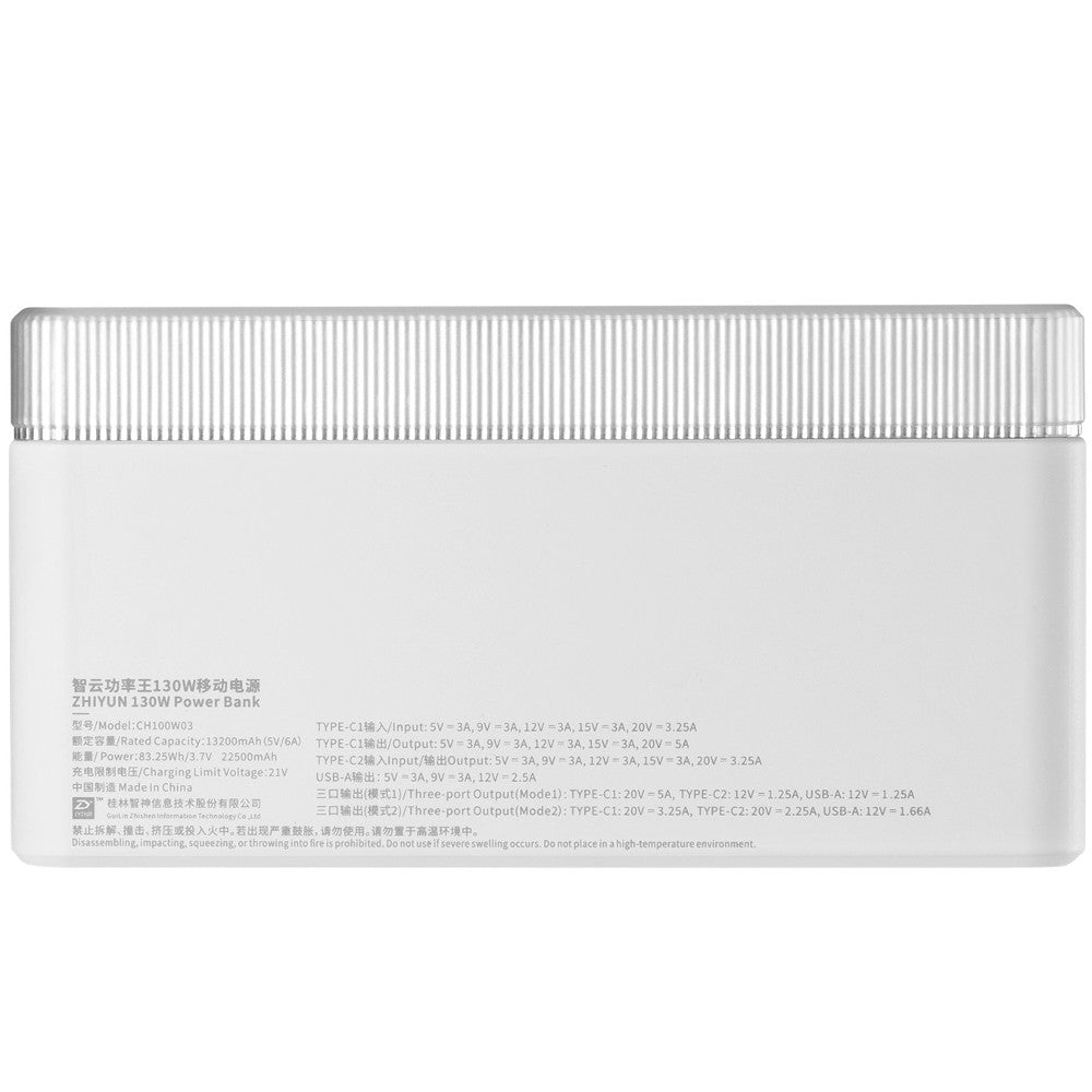 Zhiyun Molus 130W Power Bank white