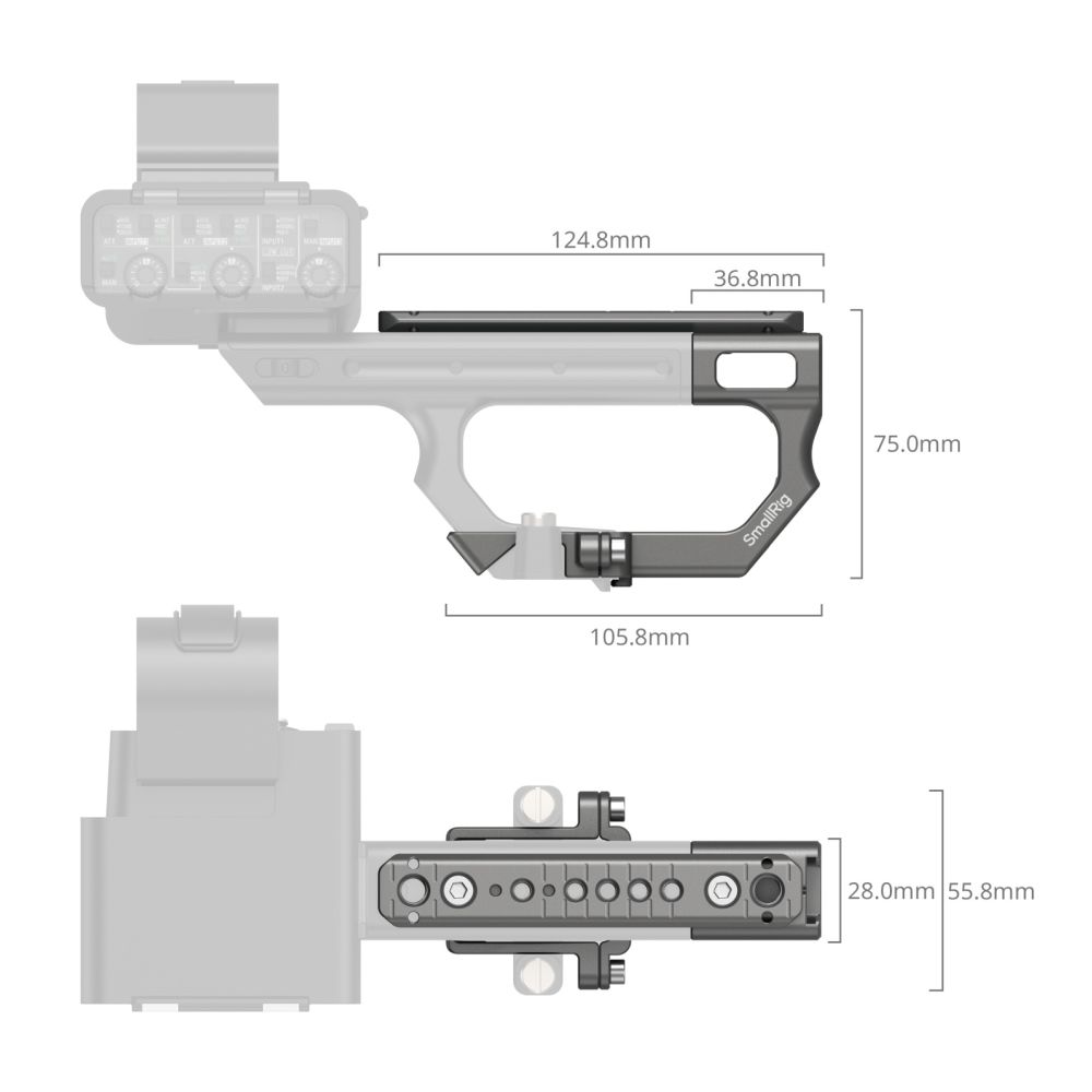 SmallRig Extension Mount Plate Kit für Sony FX3 / FX30 XLR Handle 4830