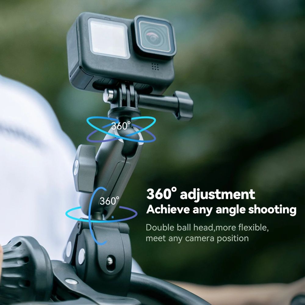 Telesin Crab Claw Clamp Handlebar Mount, aluminium