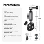 Telesin Crab Claw Clamp Handlebar Mount, aluminium