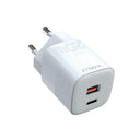 Celly Wandladegerät 1 USB-A / 1 USB-C, 20W, weiß