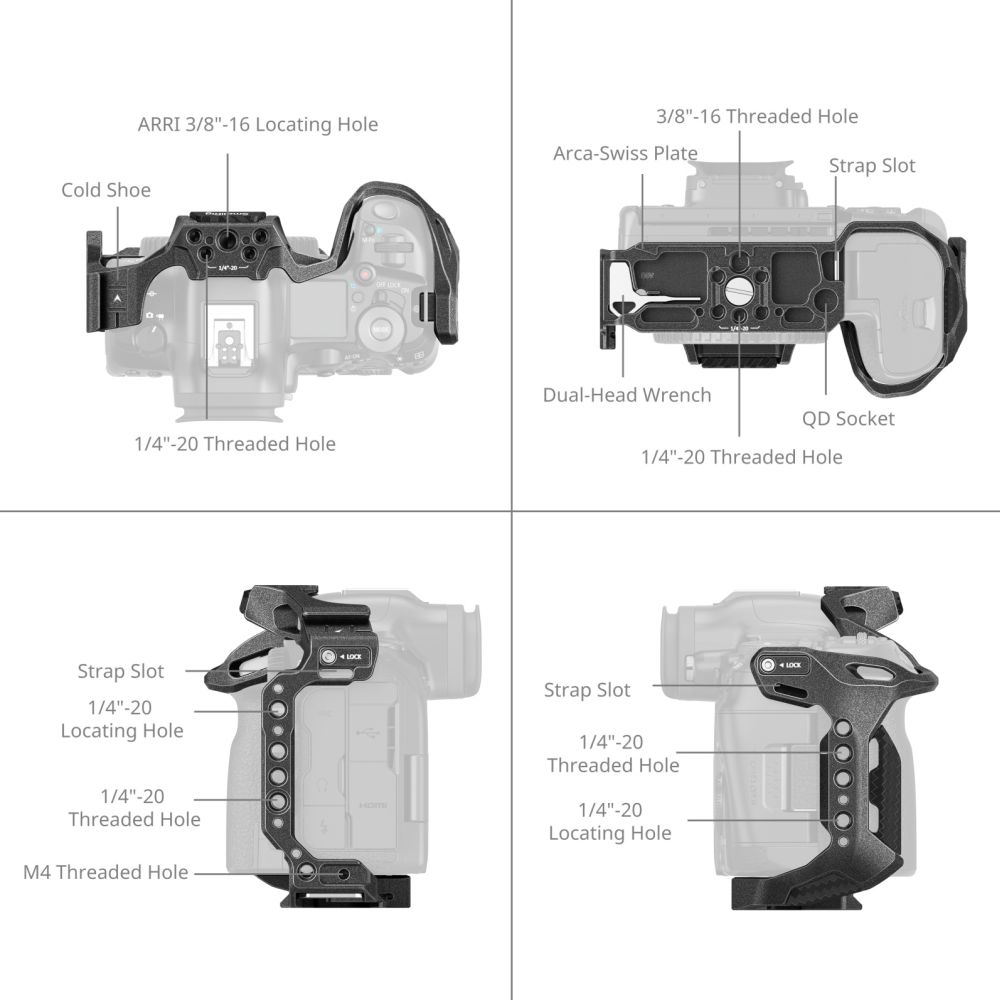 SmallRig "Black Mamba" Käfig für Canon EOS R5 Mark II 4975