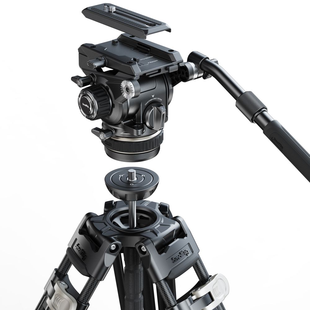 SmallRig 4463 Heavy-Duty Carbon Fiber Stativ Kit AD-120
