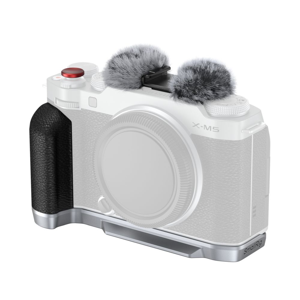 SmallRig 4875 L-Shape Mount Plate with Silicone Handle for Fujifilm X-M5, silver