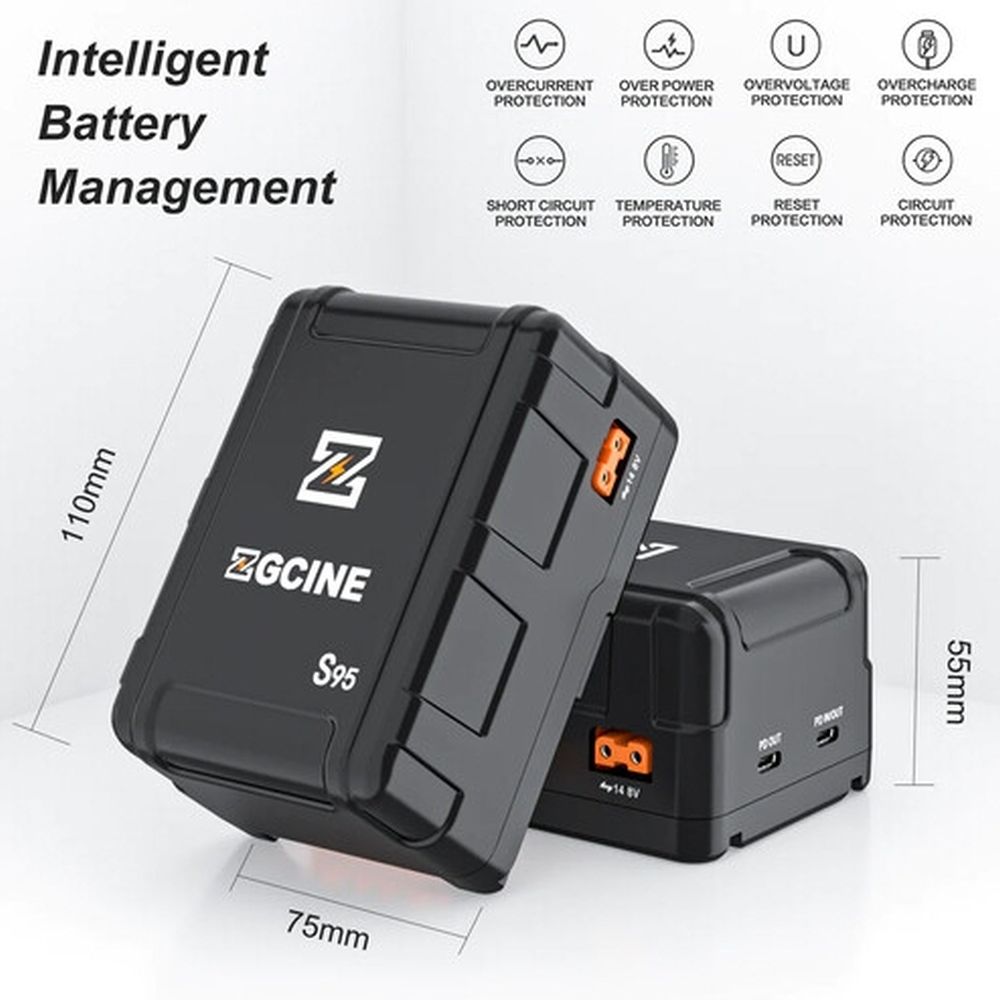 ZGCINE V-mount Battery 98Wh S-series