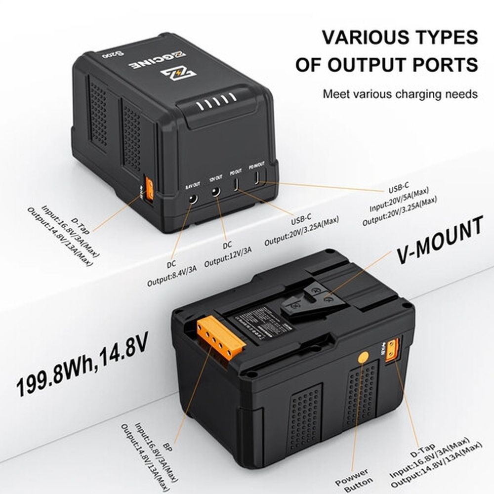ZGCINE V-Mount Akku 200Wh S-Serie
