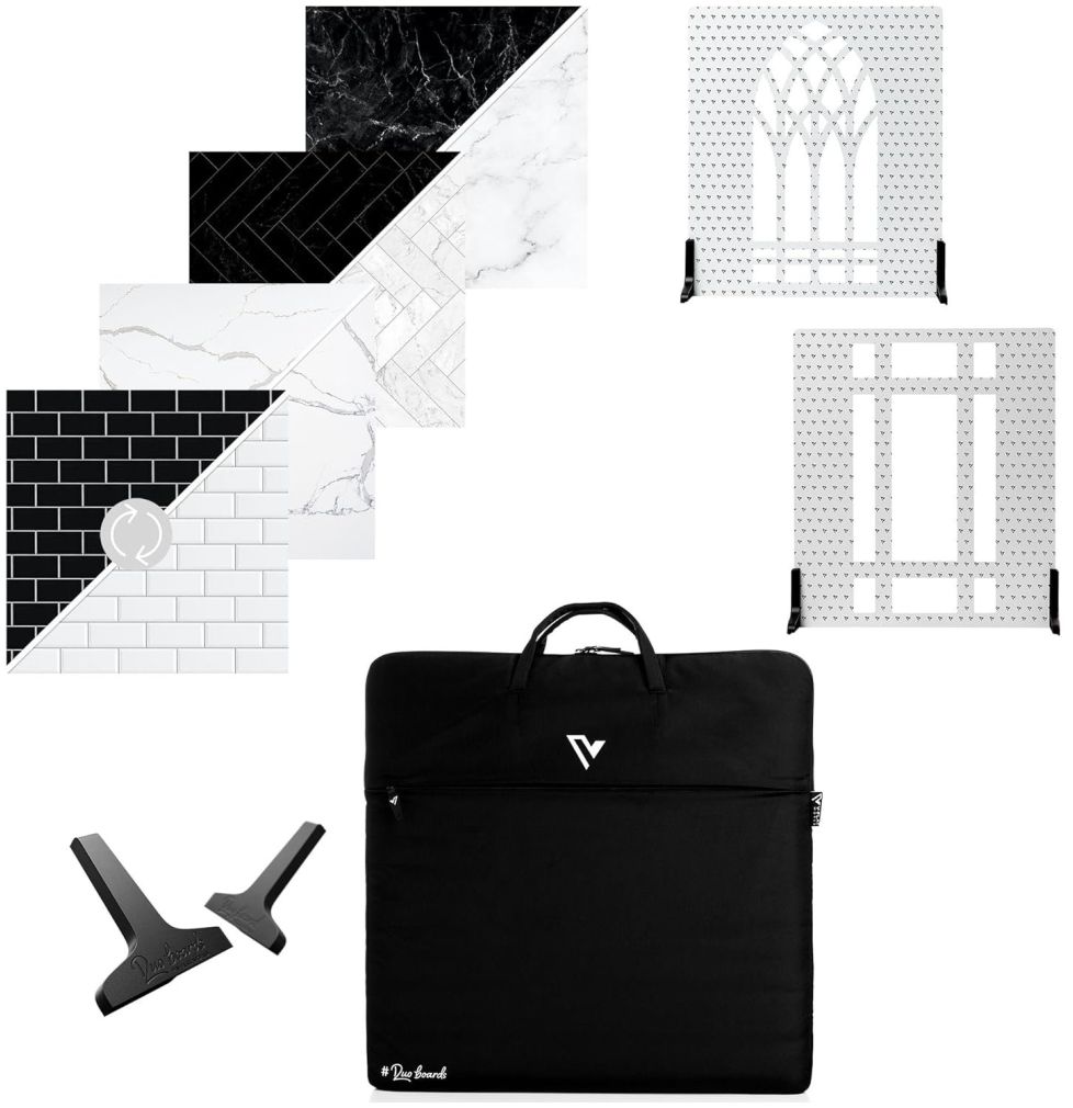 V-Flat Kitchen Kit (4x Duo Boards 24x24" - 2 Shadow Boards, Reisetasche, Duo Legs)