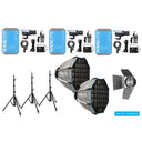 Nanlite FC-60B LED Bi-colour Spot Light Tripple Kit (mit Koffer, Lichtständer, Fresnel und Softbox)