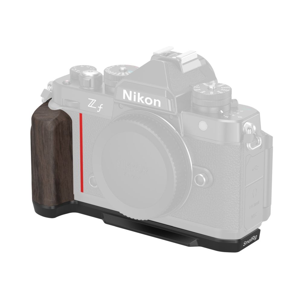 SmallRig 4801 L-förmige Montageplatte mit Holzgriff für Nikon Z f