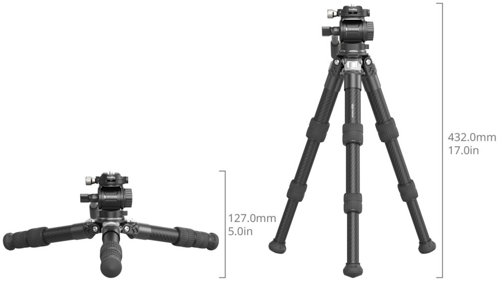 SmallRig 5025 Heavy Duty Carbon Fiber Tabletop Stativ Kit