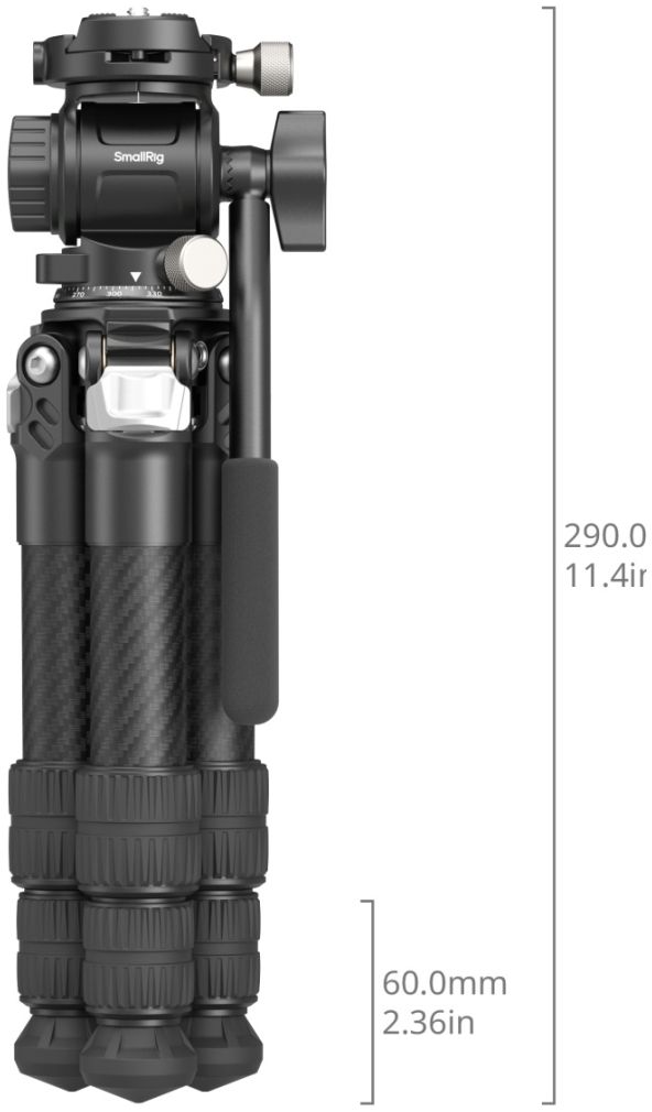 SmallRig 5025 Heavy Duty Carbon Fiber Tabletop Stativ Kit