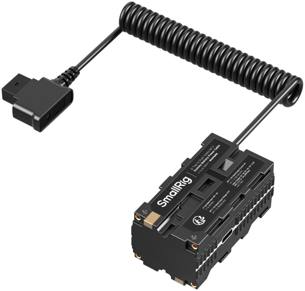 SmallRig 4884 D-Tap zu doppelseitigem NP-F Dummy-Batterie-Stromkabel