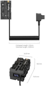 SmallRig 4884 D-Tap zu doppelseitigem NP-F Dummy-Batterie-Stromkabel