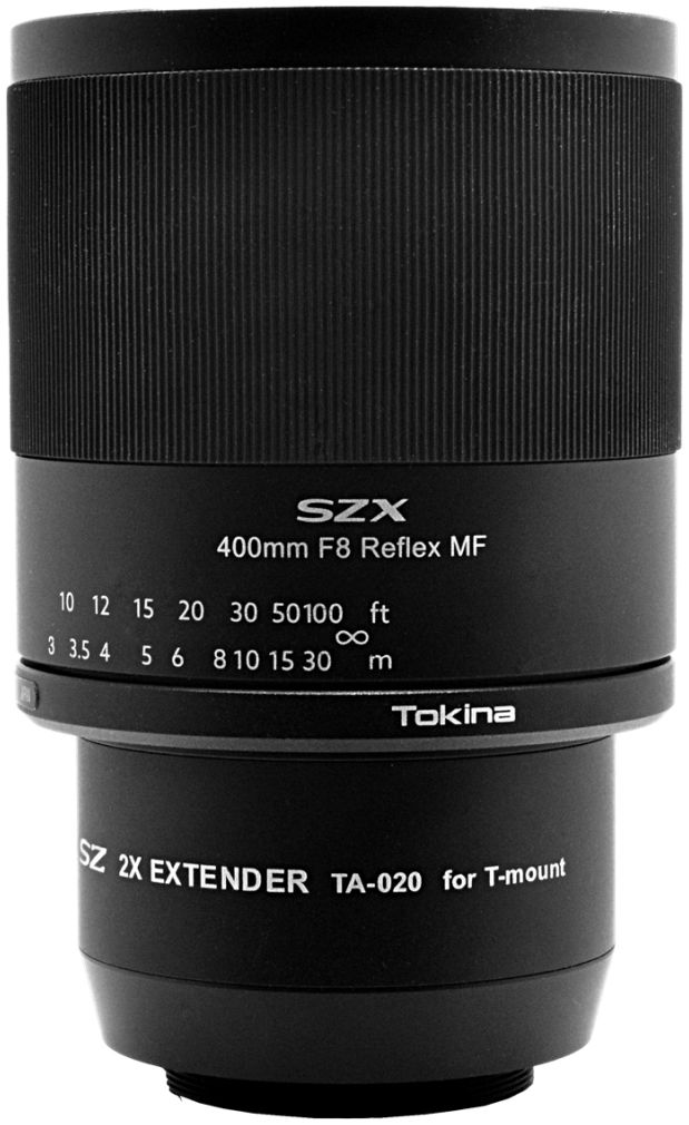Tokina SZX Super Tele 400mm f/8.0 Reflex MF Sony E + 2x Extender