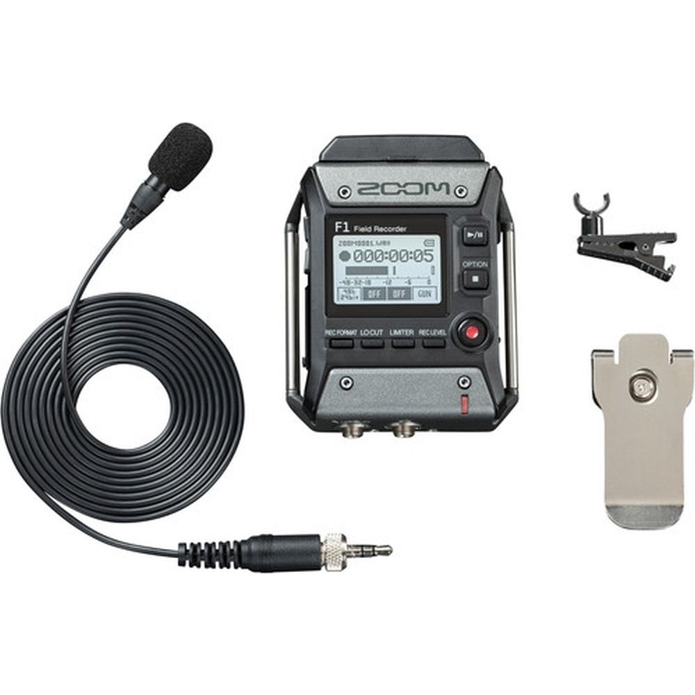 Zoom F1-LP Field Rekorder mit Lavalier-Mikrofon + Tragetasche