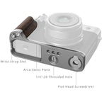 SmallRig 5265 L-Shape Mount Plate with Wooden Handle for Fujifilm GFX 100RF (silver)