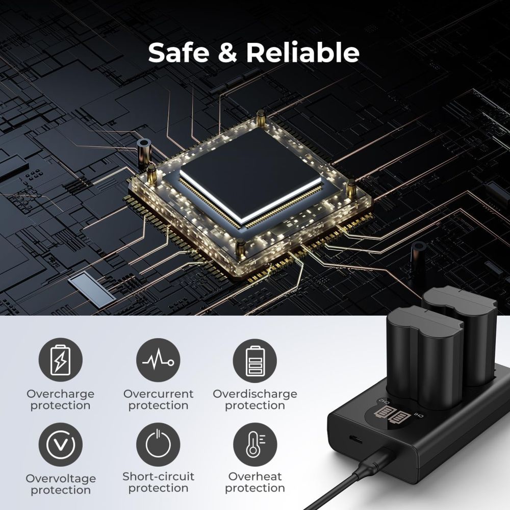 K&F Concept NP-W235 Duales Batterieladegerät USB-C mit Display