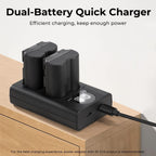 K&F Concept NP-FZ100 Duales Batterieladegerät USB-C mit Display
