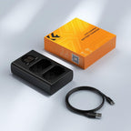 K&F Concept NP-FZ100 Duales Batterieladegerät USB-C mit Display