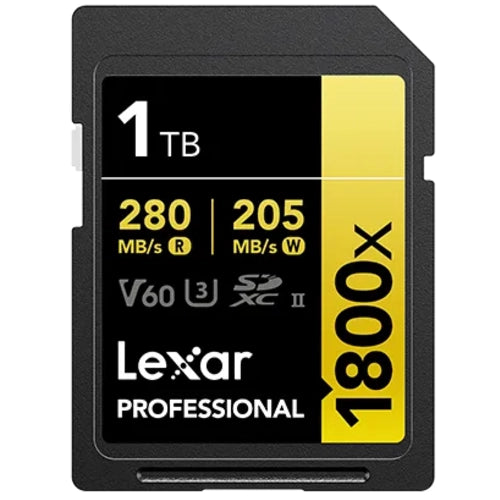 Lexar Professional Gold SD Card UHS-II - R280/W205 MB/s - 1TB - V60