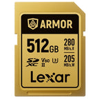 Lexar Professional Gold Armor SD Card UHS-II V60 R280/W210 MB/s IP68 – 512GB