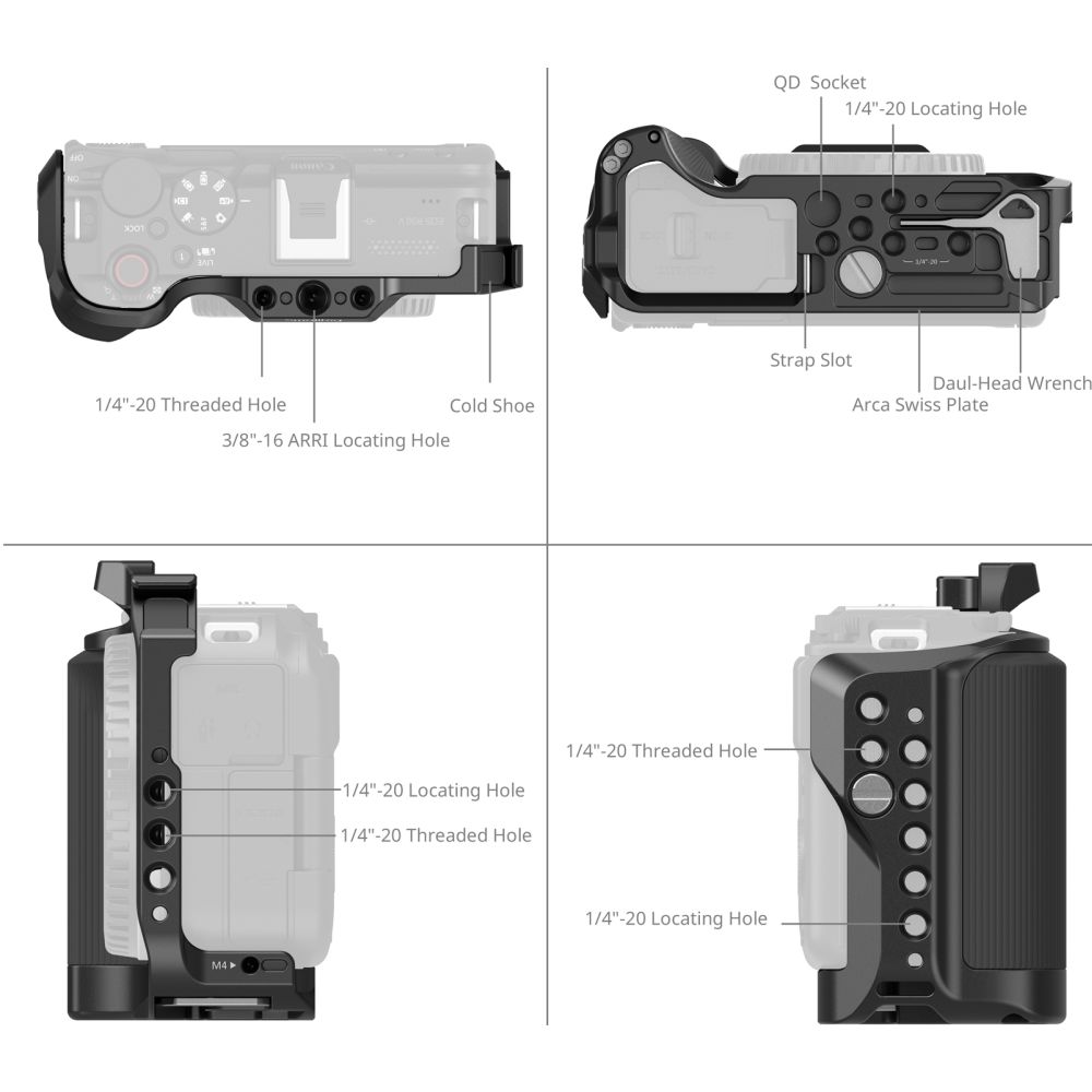 SmallRig 5427 Käfig für Canon EOS R50 V, schwarz
