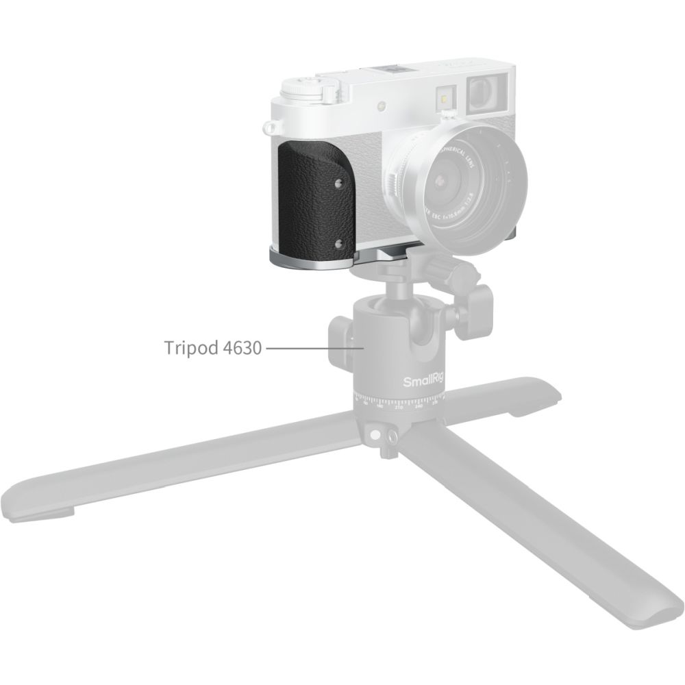 SmallRig 5216 L-förmige Montageplatte mit Silikongriff für FUJIFILM X halb, silber