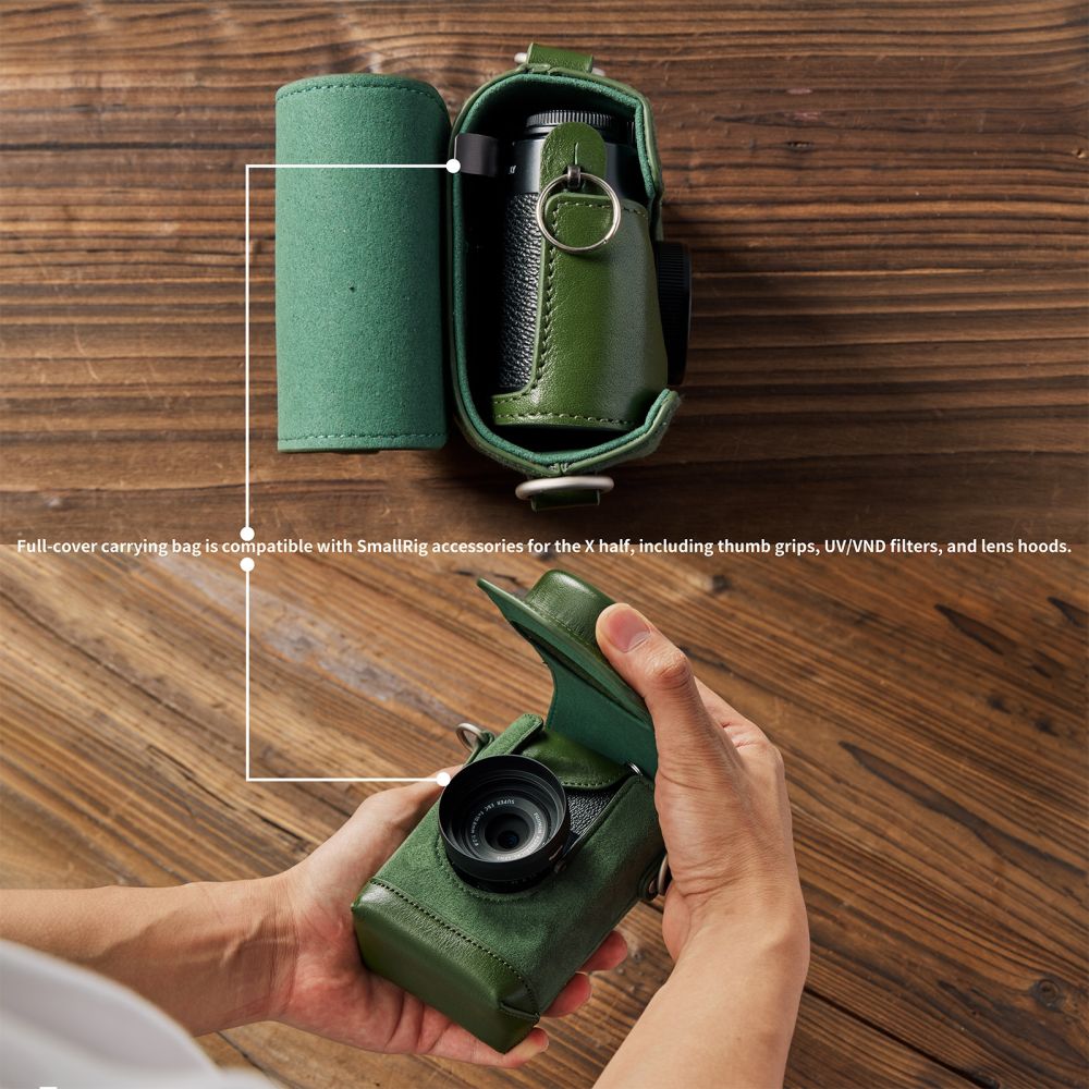 SmallRig 5220 Leather Case Kit for FUJIFILM X half, green
