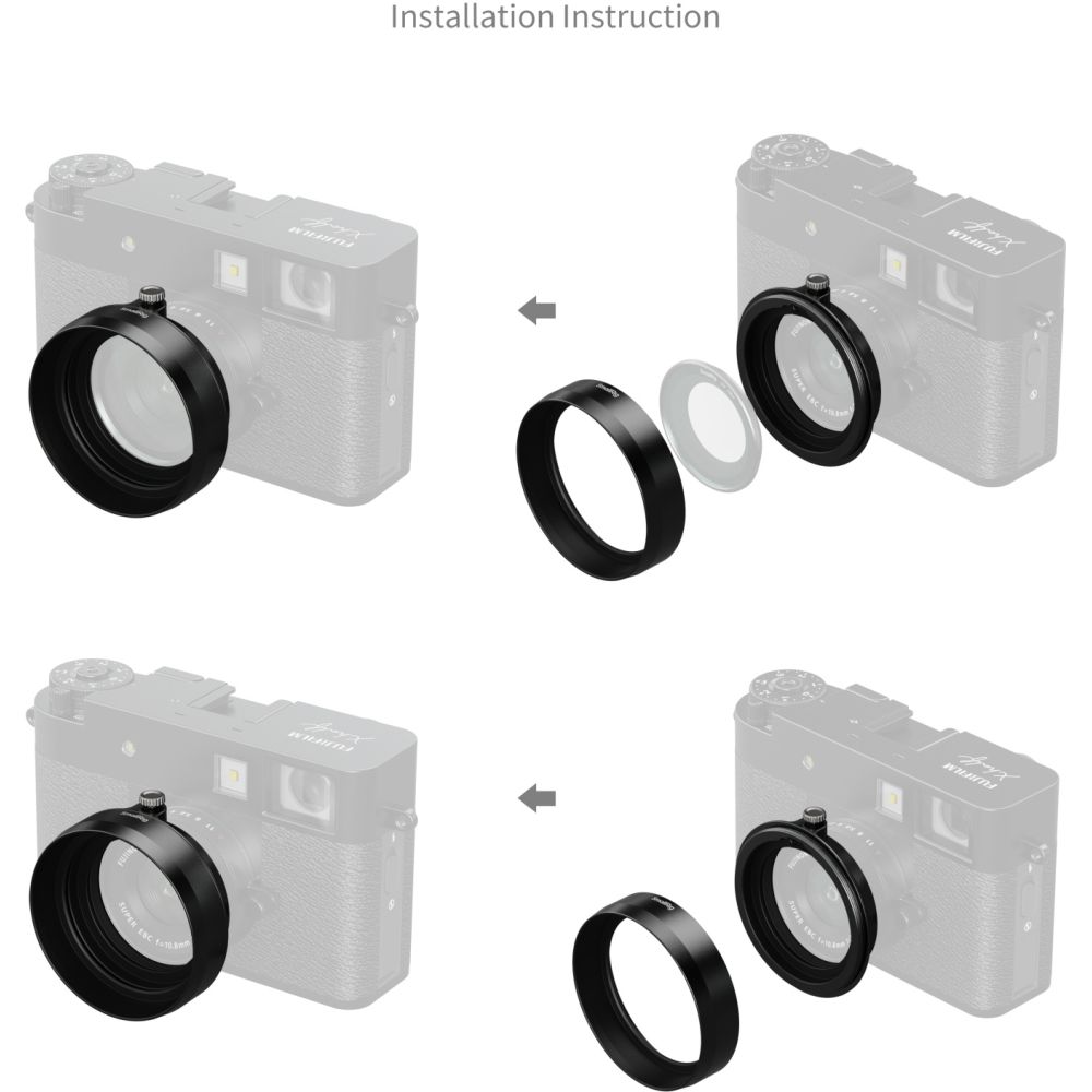 SmallRig 5215 Lens Hood for FUJIFILM X half, black