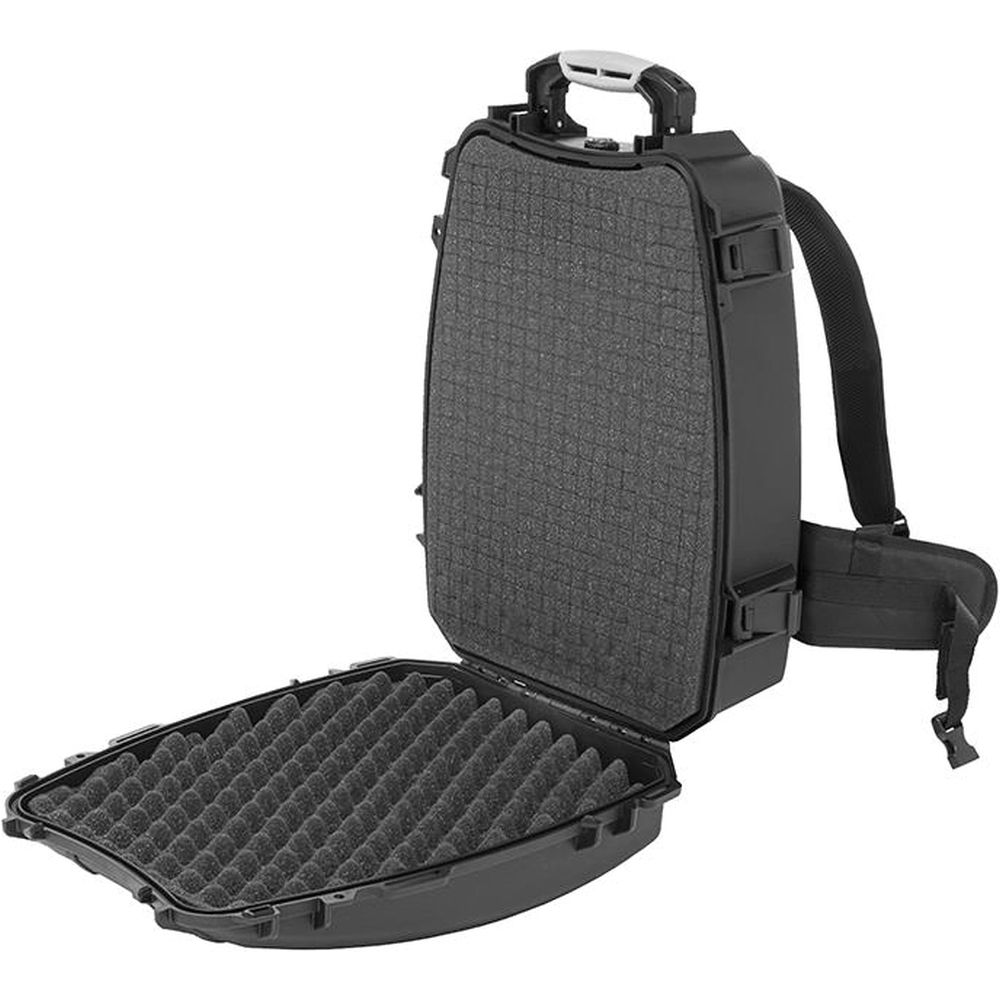 HPRC 3600 Rucksack schwarz mit orangem Griff + Würfelschaum