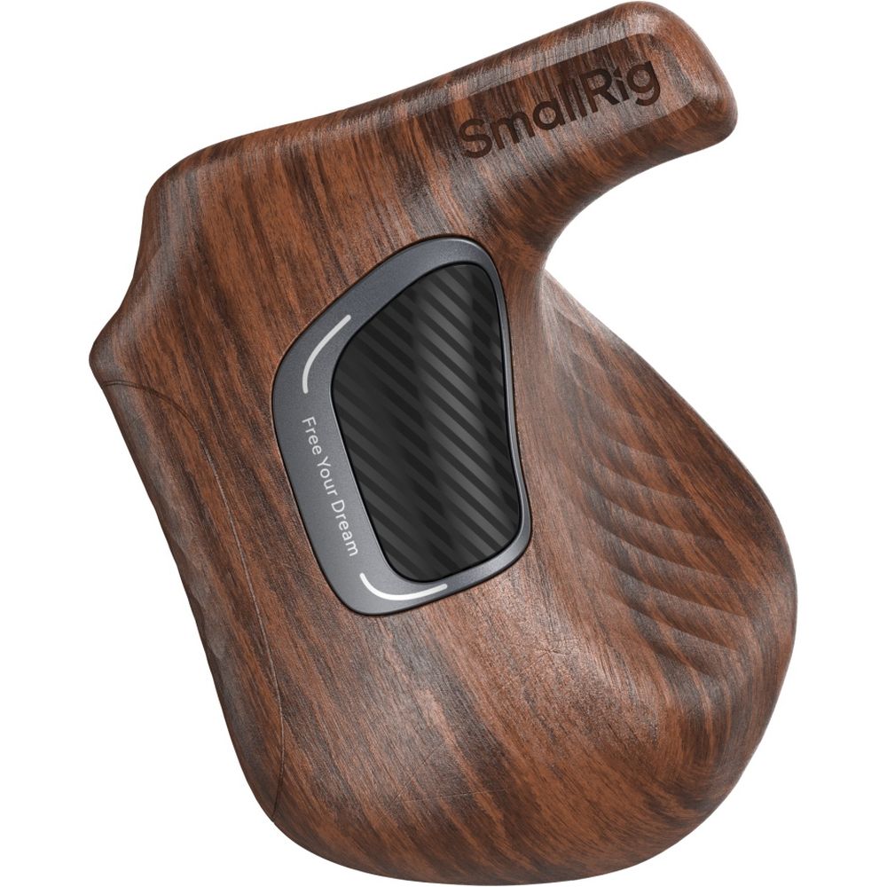 SmallRig 5161 "ImageGrip" Serie Holzgriff mit NATO-Klemme (linke Seite)