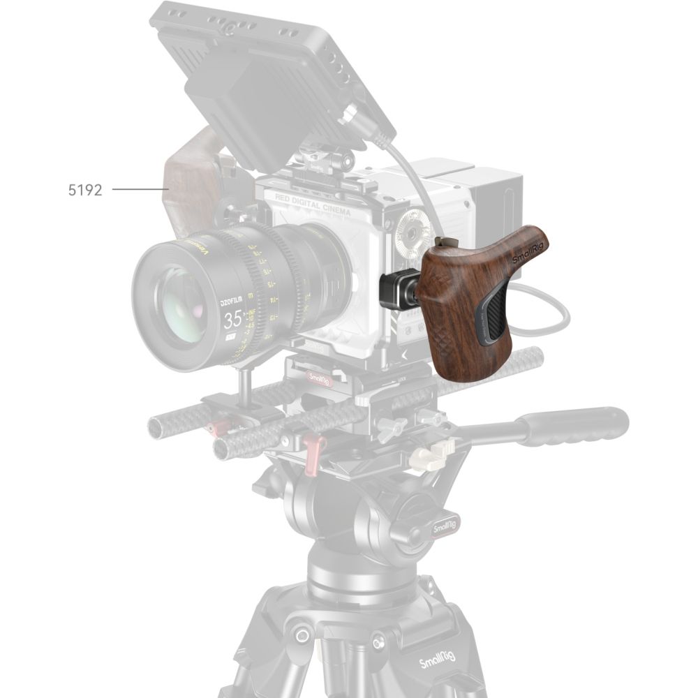 SmallRig 5161 "ImageGrip" Serie Holzgriff mit NATO-Klemme (linke Seite)