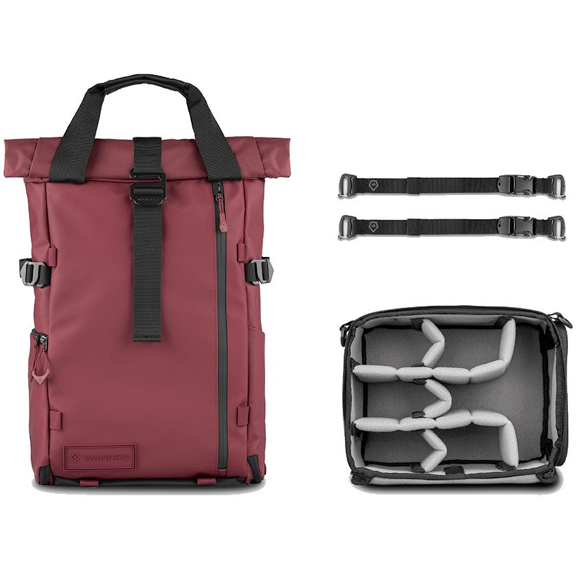 WANDRD PRVKE Photo Bundle Rucksack V4 - Rhone Burgundy - 21L