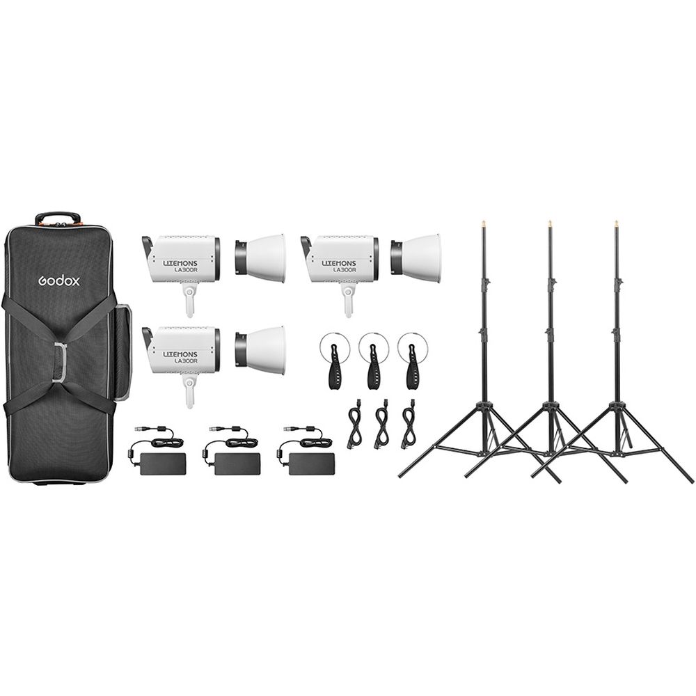Godox Litemons LA300R RGB LED-Videolicht 3er-Set (weiß)