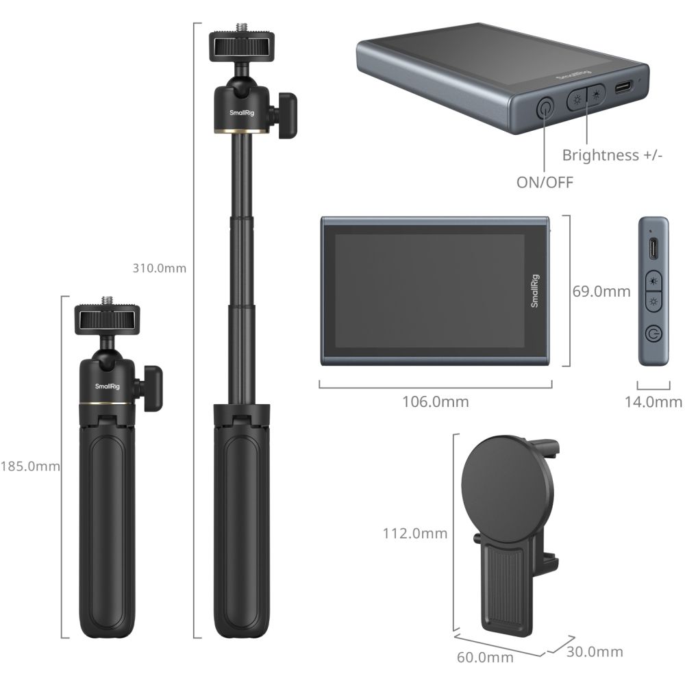 SmallRig 4851B Wireless Video Monitor for Phone (Vlog Kit)