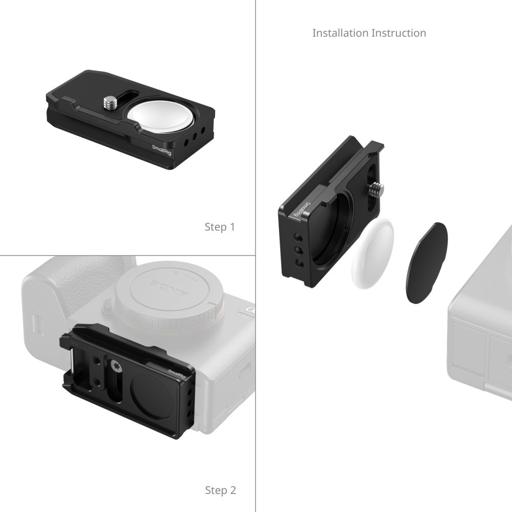 SmallRig MD5423 Arca-Swiss-Mount-Platte für AirTag für Sony