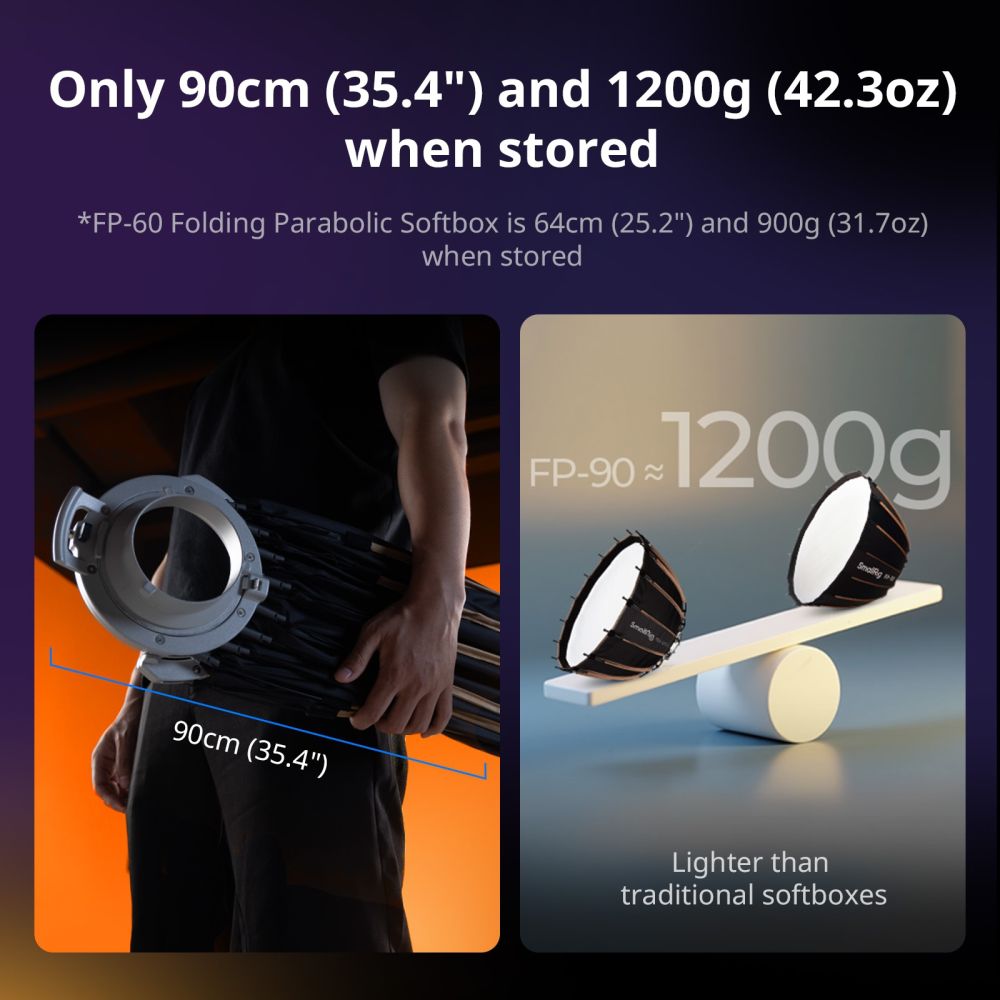 SmallRig 5395 FP-90 Schnellaufbau-Falt-Parabol-Softbox