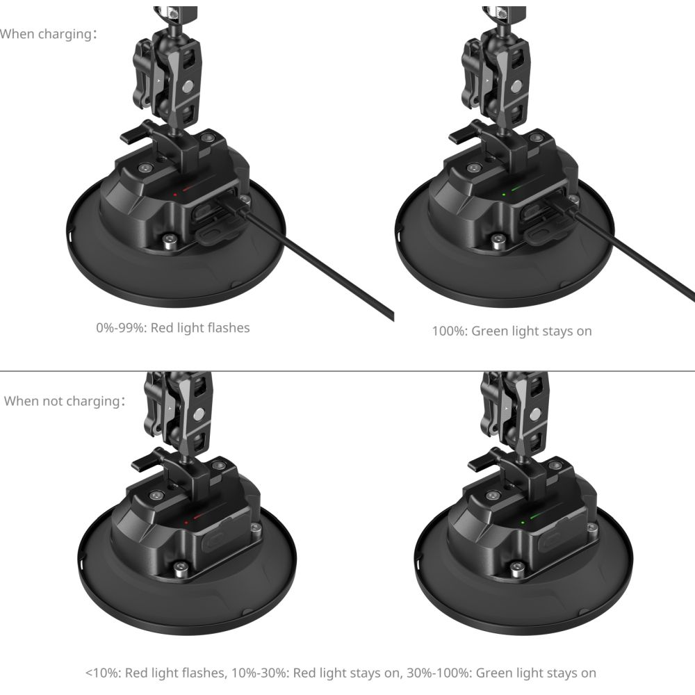 SmallRig 5399 5" Elektrisches Saugnapf-Montageset