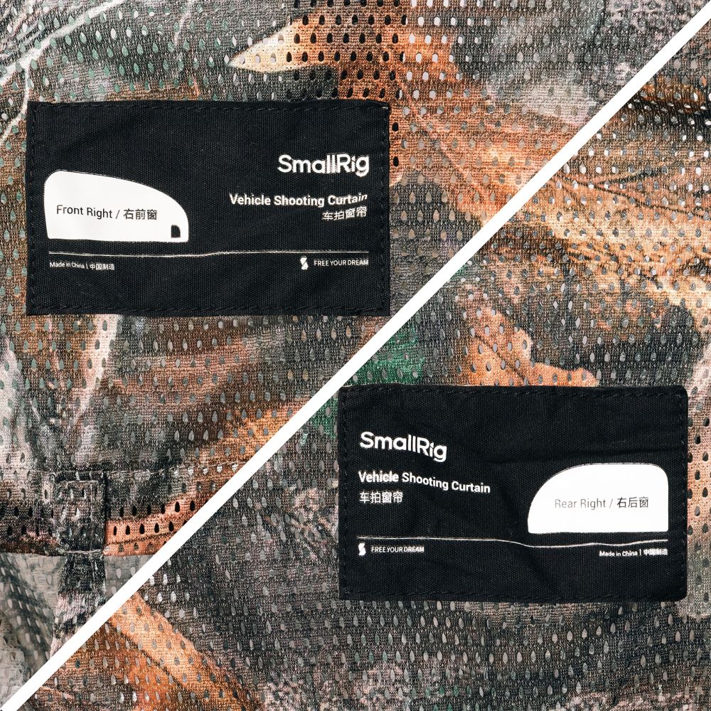 SmallRig 5498 Vorhangset für die rechte Fahrzeugseite (vorne und hinten)