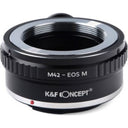 K&F Objektiv Adapter M42 - Canon EF-M (mit 1/4" statief-mount)