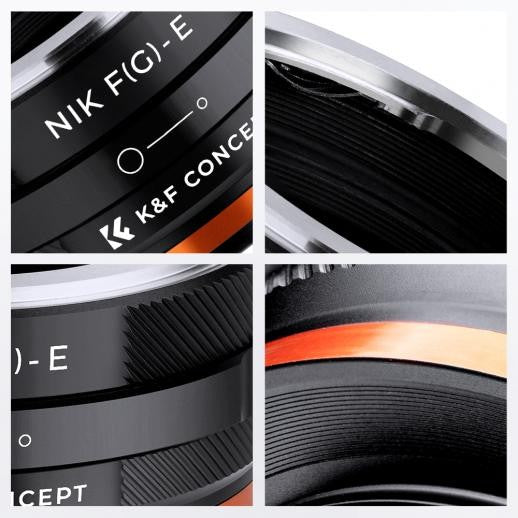 K&F Lens Adapter Nikon F (G-type) - Sony E-Mount (IV PRO)