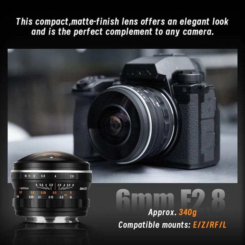 AstrHori 6mm f/2,8 Vollformat-Zirkular-Fischaugenobjektiv Nikon Z-Mount
