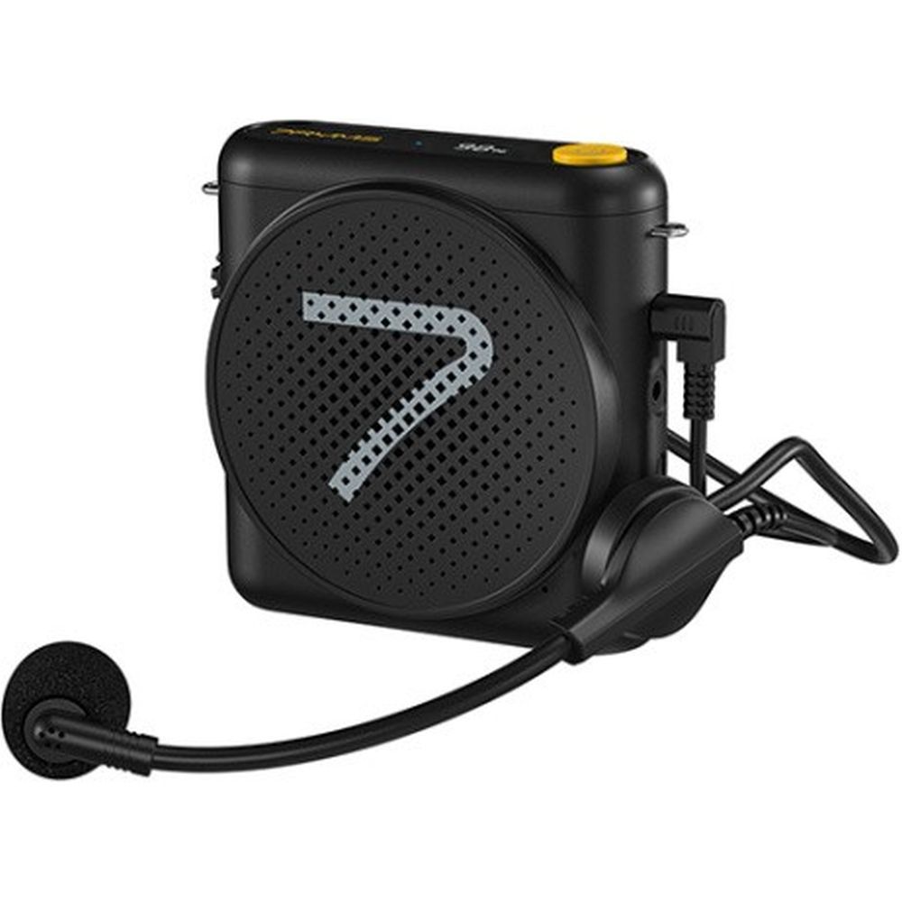 7Ryms Präsentationslautsprecher mit kabelgebundenem Headset - Schwarz